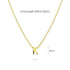 Initials Brick Alphabet Letter Necklace Gold Layered Steel Jewellery